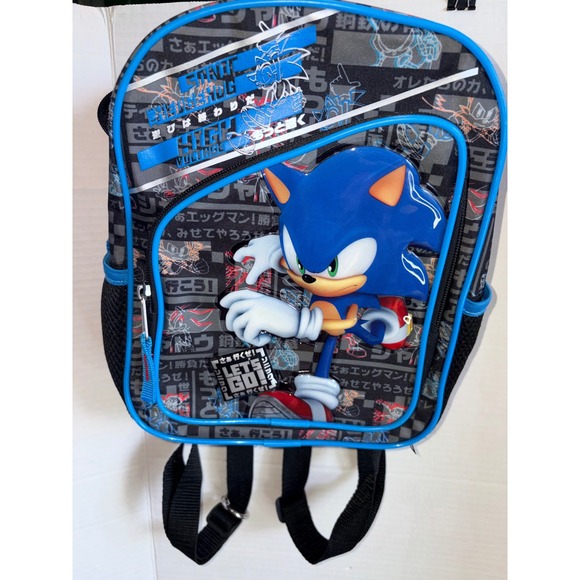 Sonic The Hedgehog Other - Sonic the Hedgehog Mini Backpack – 11" Graphic Kids Toddler Bookbag